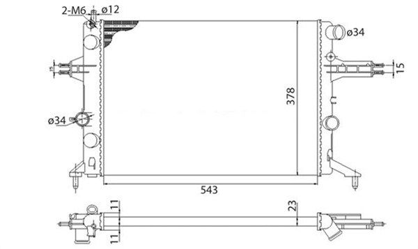 MAGNETI MARELLI radiatorius, variklio aušinimas 350213960003